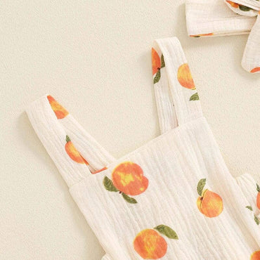 Sleeveless Peach Baby Romper