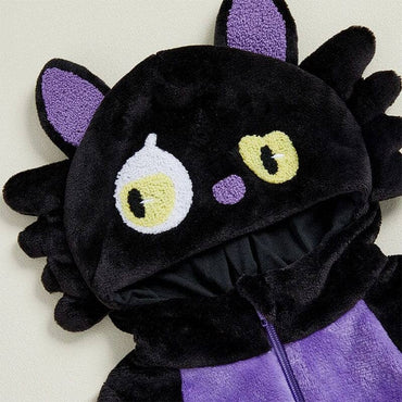 Long Sleeve Black Cat Hooded Baby Costume