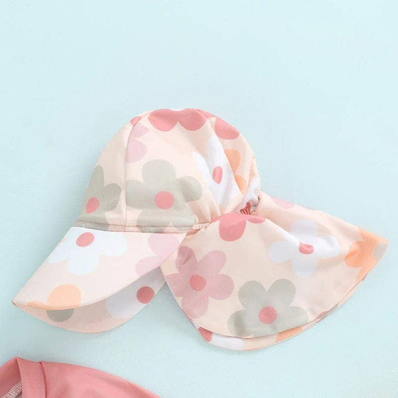 Long Sleeve Floral Baby Swimsuit