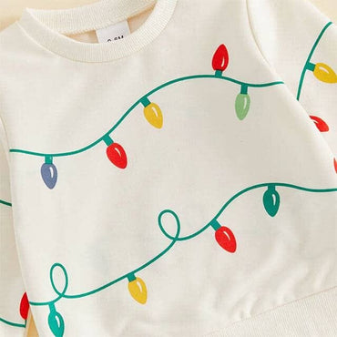 Long Sleeve Holiday Lights Baby Set Sets The Trendy Toddlers