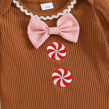 Long Sleeve Gingerbread Flared Baby Set