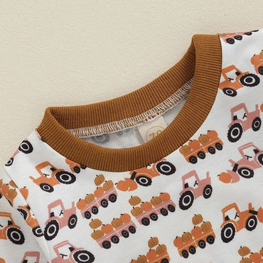 Pumpkin Patch Tractor Baby Set