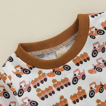 Pumpkin Patch Tractor Baby Set