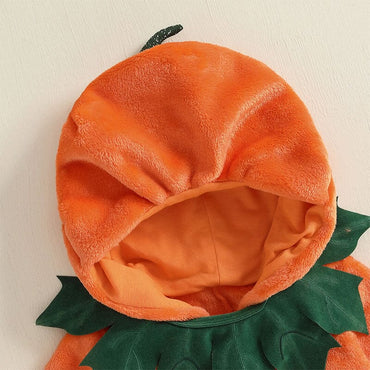 Long Sleeve Pumpkin Hooded Baby Costume