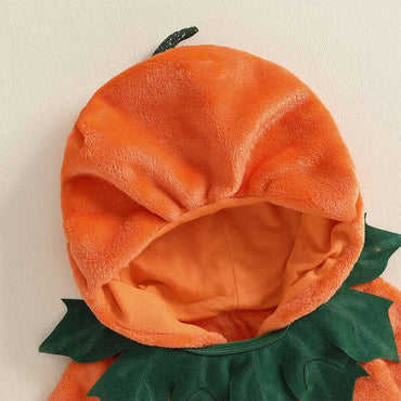 Long Sleeve Pumpkin Hooded Baby Costume