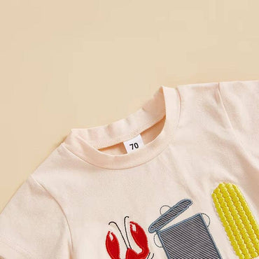 Short Sleeve Crawfish Boil Fun Baby Set