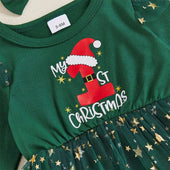 Long Sleeve First Christmas Baby Romper