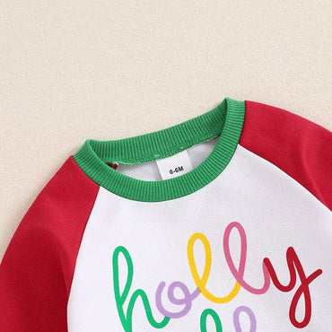 Long Sleeve Holly Jolly Baby Set