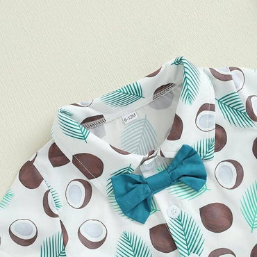 Short Sleeve Coconut Gentleman Toddler Set