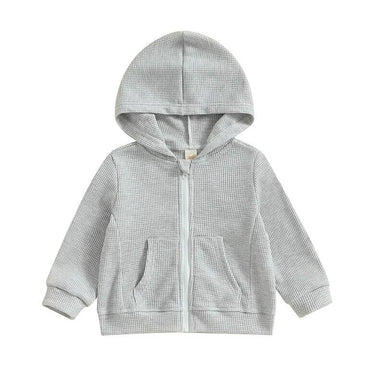 Solid Zip-Up Toddler Hoodie Gray 12-18 M