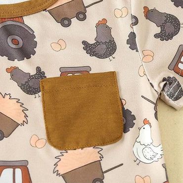 Short Sleeve Little Farm Baby Set