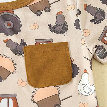 Short Sleeve Little Farm Baby Set