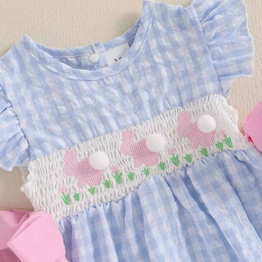 Fly Sleeve Easter Baby Romper