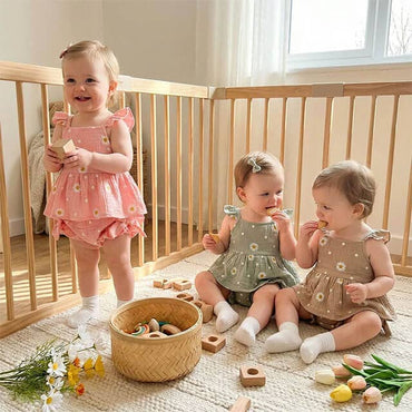 Fly Sleeve Daisy Baby Set