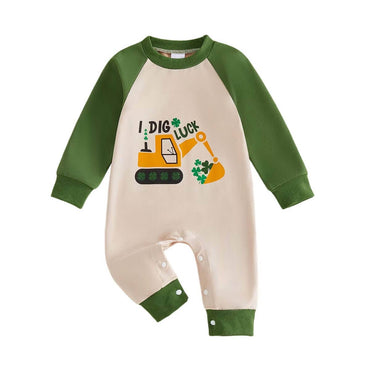 Long Sleeve I Dig Luck Baby Jumpsuit