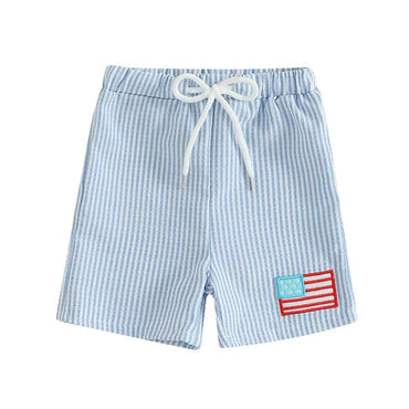 4th of July Striped Toddler Beach Shorts