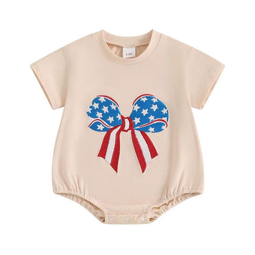 American Bow Baby Bodysuit Beige 0-3 M