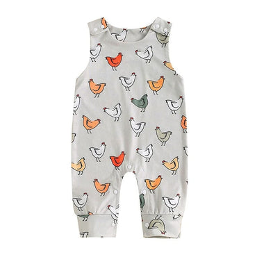 Sleeveless Chicken Baby Jumpsuit