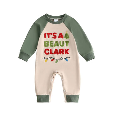 Long Sleeve Holiday Lights Baby Jumpsuit
