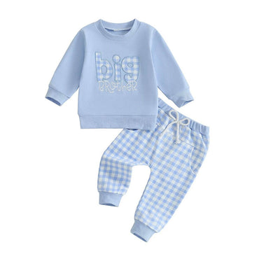 Big Brother Checkered Toddler Set