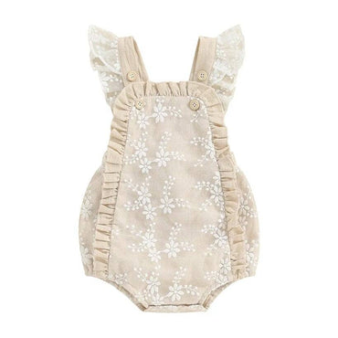 Vintage Ruffled Baby Romper