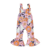 Floral Ghosts Flared Toddler Jumpsuit