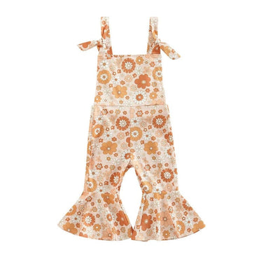 Floral Retro Flared Toddler Jumpsuit