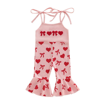 Valentine's Day Flared Toddler Jumpsuit