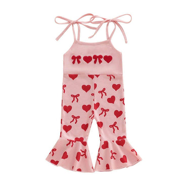 Valentine's Day Flared Toddler Jumpsuit