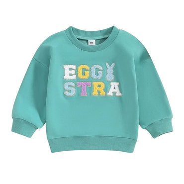 Eggstra Easter Toddler Sweatshirt Green 9-12 M