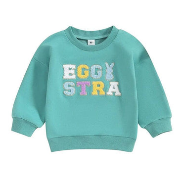 Eggstra Easter Toddler Sweatshirt Green 9-12 M