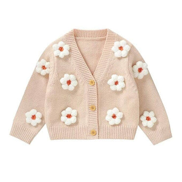 Daisy Knit Toddler Cardigan