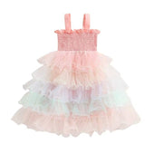 Sleeveless Layered Tulle Toddler Dress