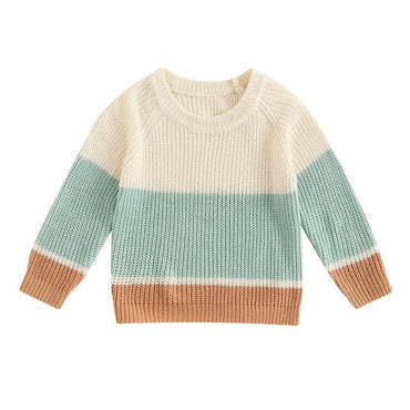 Color Block Knit Baby Sweater
