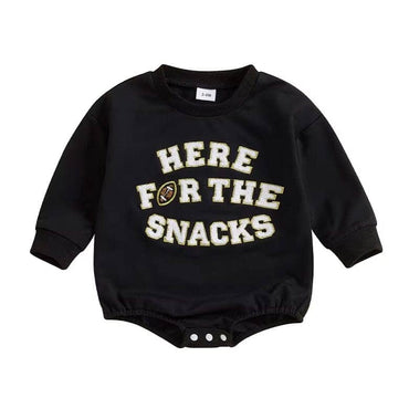 Here For The Snacks Baby Bodysuit Black 0-3 M
