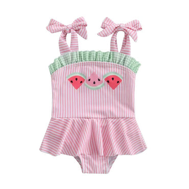 Watermelon Striped Baby Swimsuit