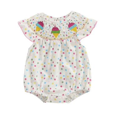 Polka Dot Ice Cream Baby Romper