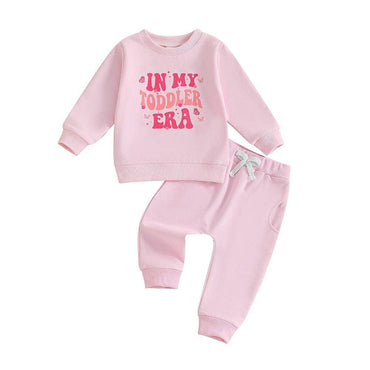 Long Sleeve In My Toddler Era Set Pink 12-18 M