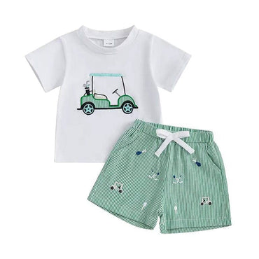 Short Sleeve Golf Cart Toddler Set