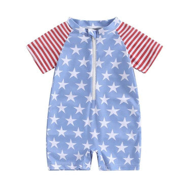 Short Sleeve American Baby Swimsuit