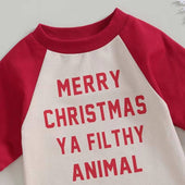 Merry Christmas Ya Filthy Animal Baby Jumpsuit