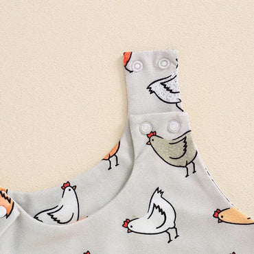 Sleeveless Chicken Baby Jumpsuit