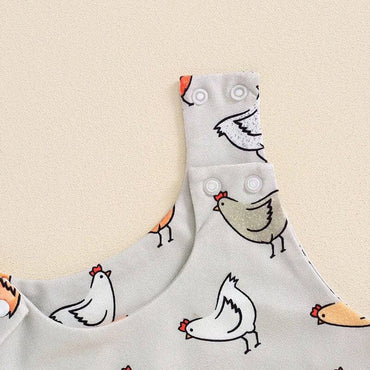 Sleeveless Chicken Baby Jumpsuit