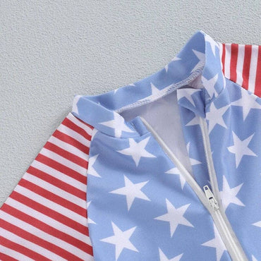 Short Sleeve American Baby Swimsuit