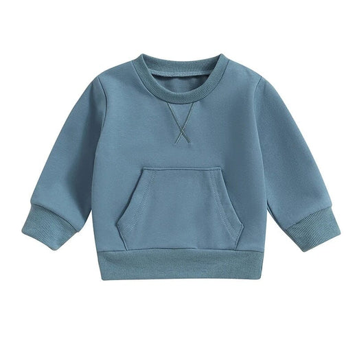 Solid Toddler Sweatshirt Blue 9-12 M 
