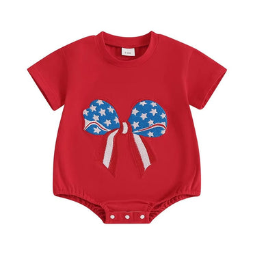 American Bow Baby Bodysuit Red 0-3 M