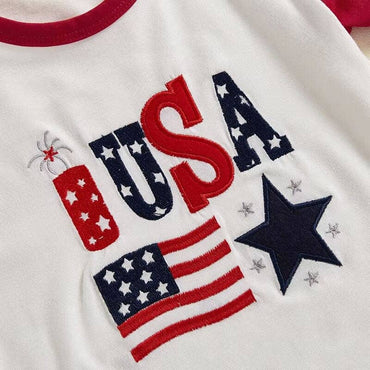 Short Sleeve 4th of July Toddler Set