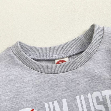 Long Sleeve Baseball Snacks Baby Set