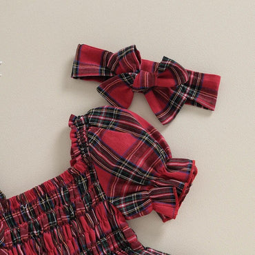 Christmas Plaid Baby Romper