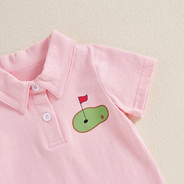Pink Polo Golf Toddler Set